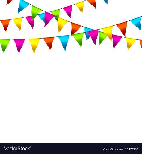 colorful bunting flags  space  text vector image