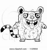 Ugly Coloring Clipart Pages Cartoon Outlined Lemur Thoman Cory Vector Printable Getcolorings sketch template