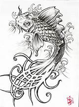 Carpe Tatouage Carpas Carpa Desenho Deviendra Japonais Pesquisa Tatuajes sketch template
