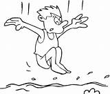 Swimmer Little Coloring Pages Supercoloring sketch template