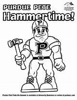 Purdue Coloring Pete Pages Logo Hammer Finds His University Template sketch template