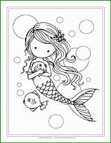 Coloring Mermaid Pages Little Printable Big Fish Bubbles Wit Color Bubble Cashier Fairy Getcolorings Whimsical Planet Getdrawings Molly Harrison Colorings sketch template