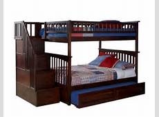 Staircase Bunk Bed with Stairs Full over Full Storage Stairway