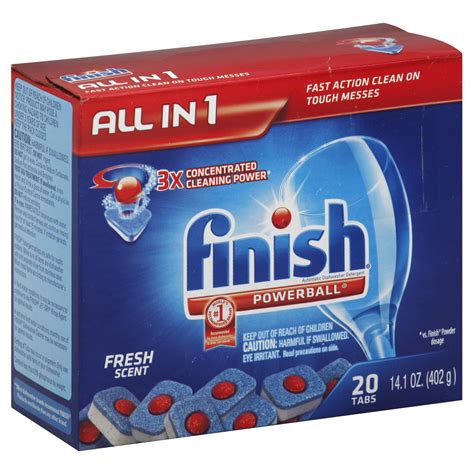 finish dishwasher detergent automatic powerball tabs fresh scent