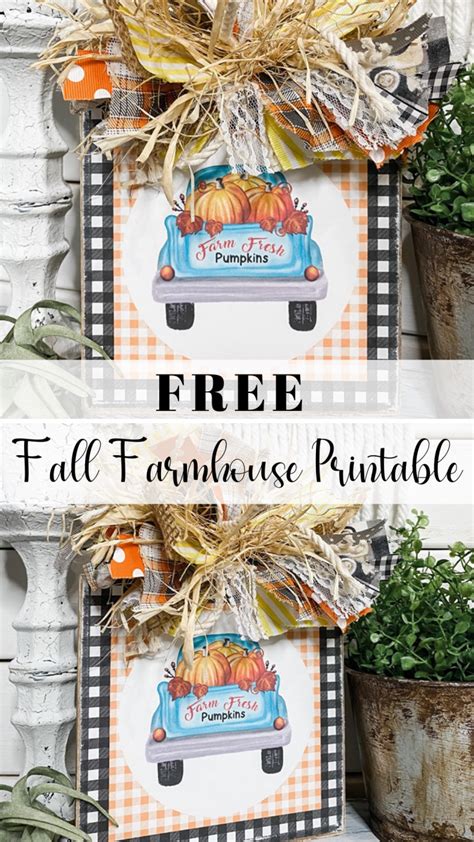 fall farmhouse printables  create decor