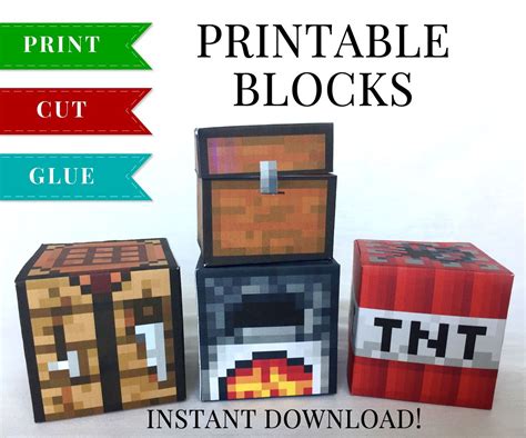 tnt minecraft party printables printablee   minecraft