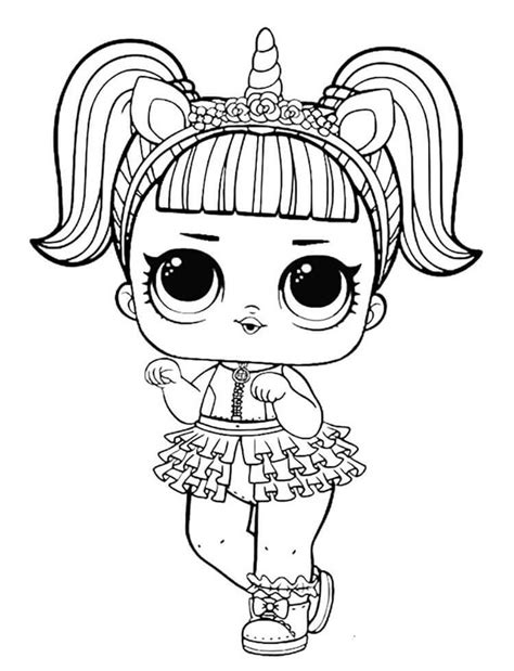 unicorn lol doll coloring pagejpg  pixels unicorn coloring