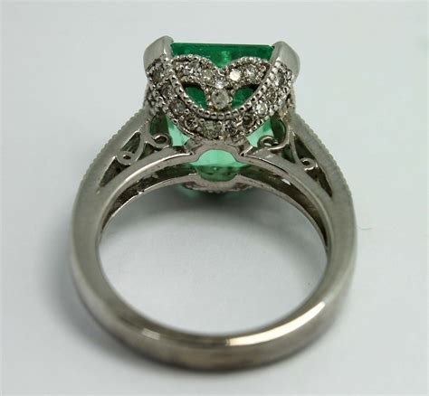 7 68tcw Heart Stopping Colombian Emerald And Diamond Cocktail Ring 14k