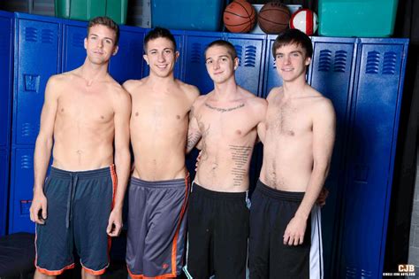 4 jocks posing in the locker room shirtless tumblr pics