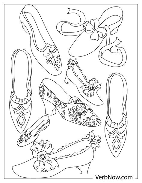 shoe coloring pages book   printable  verbnow