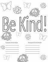 Kindness Coloring Example Sheet sketch template