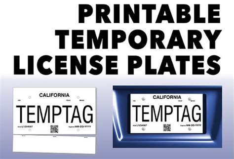 printable temporary paper license plates images   finder