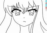 Anime Girl Face Draw Drawing Easy Girls Trace Tracing Color Head Sketch Beautiful sketch template