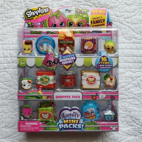 shopkins family mini packs shopper pack season   piece set ebay