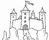 Castillo Castillos Dibujar Dibuja Tendrá Algún Bolígrafo Feudal Feudales Medievales Castell Montaña Artículo sketch template