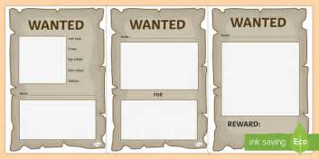 👉 free wanted poster template primary resources twinkl