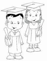 Coloring Cap Gown Graduation Pages Getcolorings sketch template