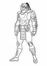 Mortal Kombat Cyrax Sub Raiden Drawingtutorials101 sketch template