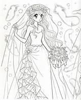 Coloring Pages Japanese Princess Book Anime Shoujo Wedding Printable Adult Picasa Mama Mia Web Creative sketch template