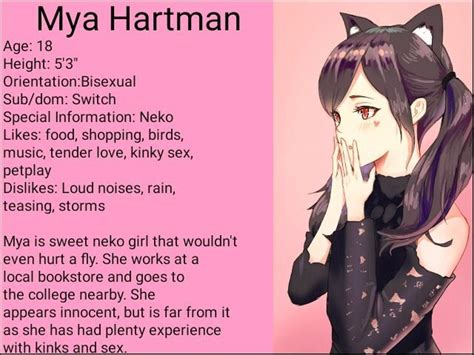 Mya Hartman Age 18 Y Orientation Bisexual Sub Dom Switch