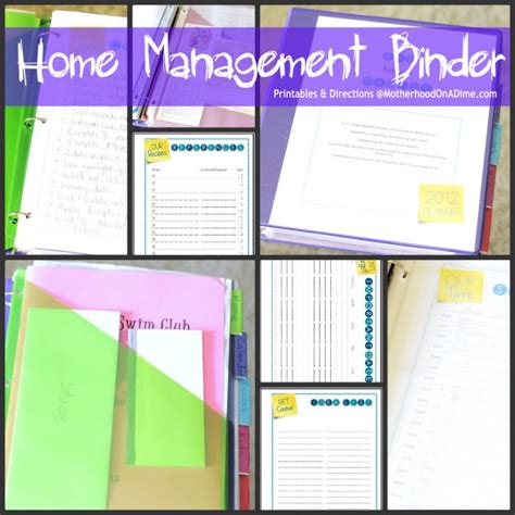 finished  pretty   home management binder