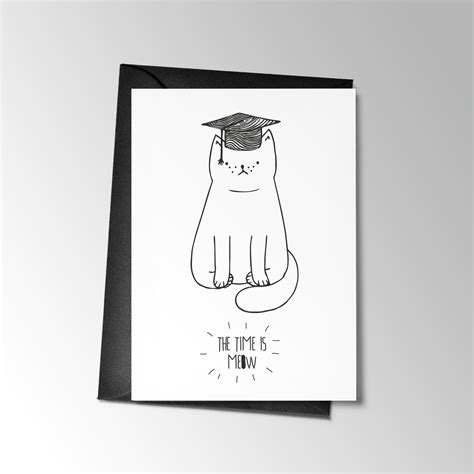 funny printable graduation card funny graduation card cat