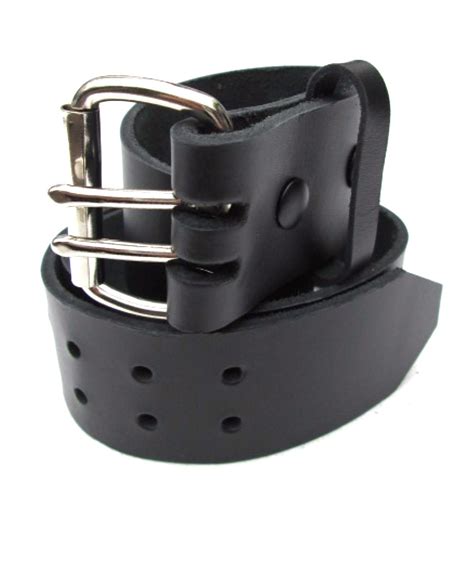 mens black heavy duty leather belt  wide size