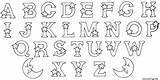 Alphabet Lettres Coloriage Abecedaire Etoiles sketch template