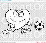 Chasing Soccer Outline Player Coloring Ball Heart Illustration Rf Royalty Clipart Toon Hit sketch template