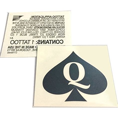 buy alternative intentions 20 3d qos queen of spades temporary tattoos