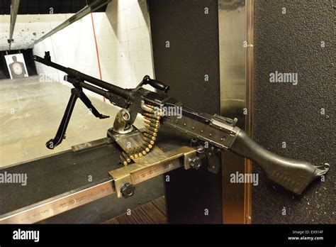 mb belt fed machine gun stock photo alamy