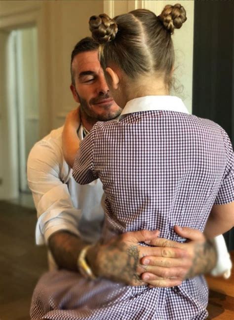 Victoria Beckham Posts Harper Beckham School Pic As David Beams On