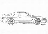 Nissan Skyline Gtr Jdm Drawing Car Drawings Blueprint Sketch R32 Paper Von Paintingvalley Cars Sketches Garage Gemerkt Monster Early Japanese sketch template