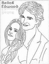 Coloring Pages Edward Cullen Swan Bella Pattinson Kristen Robert sketch template