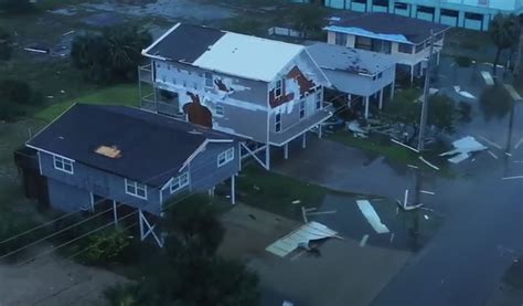 drone footage shows extensive damage  gulf shores area