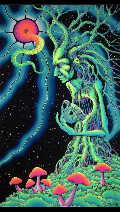 Trippy Wall Art Tree Spirit Psychedelic Tapestry Etsy In 2020