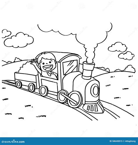 train coloring pages vector stock vector illustration  passenger