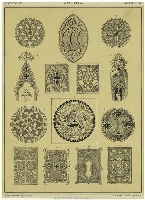 gothic ornamental design nypl digital collections srednevekovoe