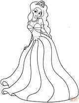 Principessa Stampare Principesse Prinses Kleurplaten Princesas Semplici Supercoloring sketch template