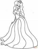 Principessa Stampare Principesse Prinses Kleurplaat Kleurplaten Princesas Semplici Supercoloring Rapunzel sketch template