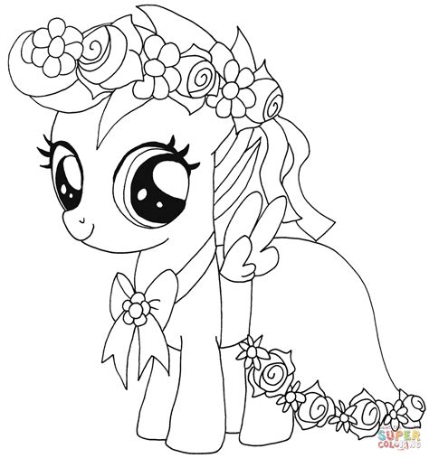 pony scootaloo coloring page  printable coloring pages