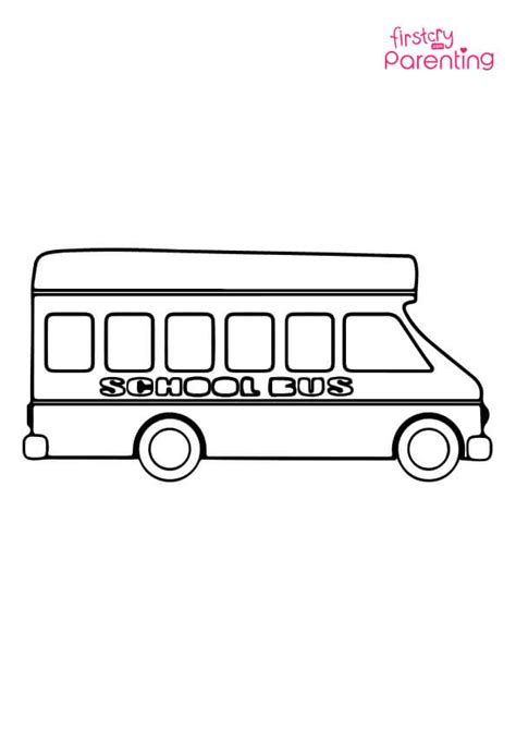 easy printable bus coloring pages  kids