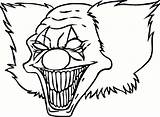 Coloring Clown Scary Pages Printable Color Kids Adults Popular sketch template