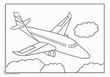 Mewarnai Pesawat Kendaraan Udara Terbang sketch template