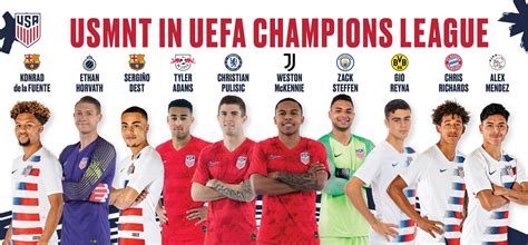 ten usmnt players featured  uefa champions league rosters soccerwire