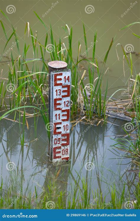 stream gauge royalty  stock image image