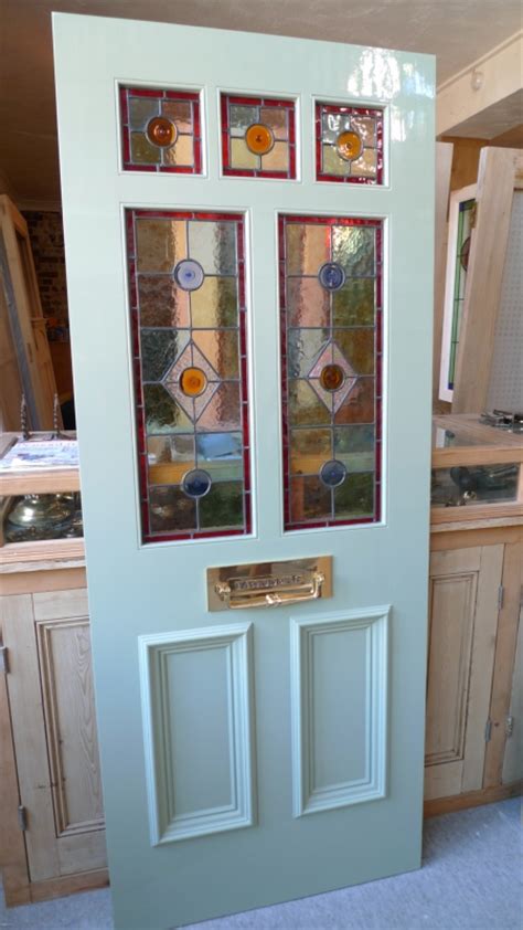 A Victorian Style Stained Glass Front Door Incorporating 3 Over 2