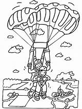 Parachutespringen Kleurplaten sketch template