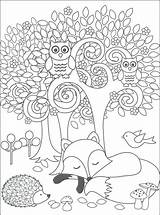 Woodland Colouring Getcolorings Florestas sketch template