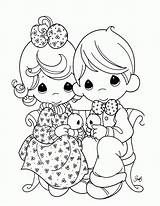 Precious Moments Coloring Pages Girl Baby Wedding Nativity Boy Adult Adults Christian Printable Color Book Christmas Family Little Print Popular sketch template